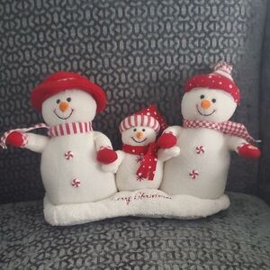 Merry Christmas 3 Snowmen Decor